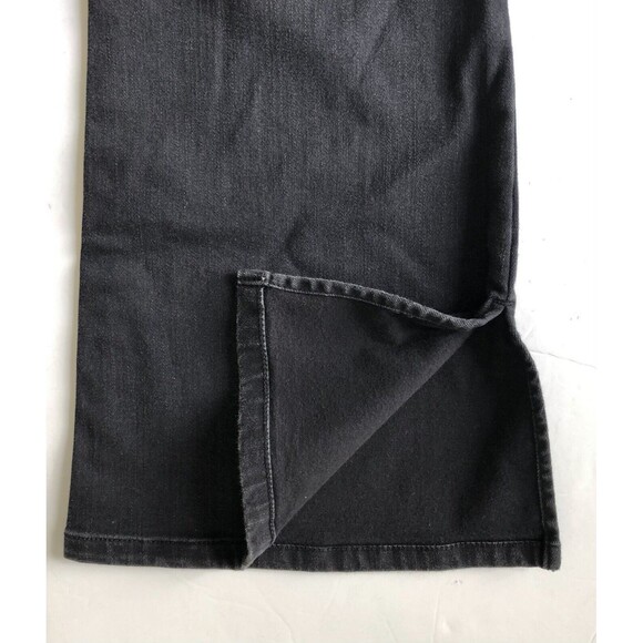 INC Denim Jeans Women's High Rise Flare Black Wash Rhinestones Studded at front - Picture 9 of 16